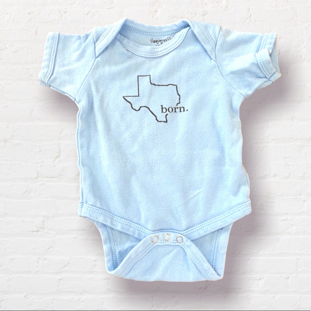 “Texas born” onesie